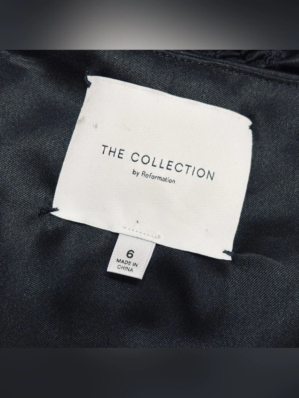 The Collection by Reformation Winchester Top Black Puff Sleeve Blouse Medium 6